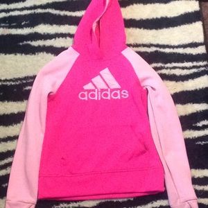 Girls 14 Hot pink adidas hoodie
